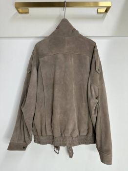 Замшевый бомбер Yves Saint Laurent Артикул BMS-143560. Вид 2
