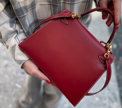 Сумка женская Kelly, 25, GHW Box leather  Hermes Артикул BMS-143772. Вид 3