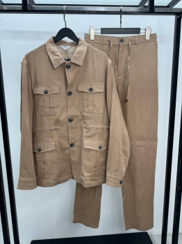 Льняной костюм  Brunello Cucinelli Артикул BMS-144381. Вид 1