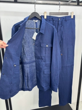 Льняной костюм  Brunello Cucinelli Артикул BMS-144379. Вид 2