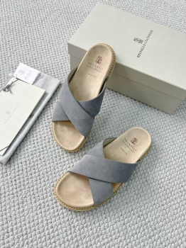 Шлепанцы  Brunello Cucinelli Артикул BMS-144428. Вид 2