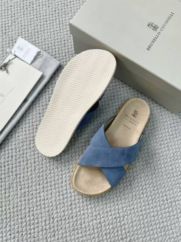 Шлепанцы  Brunello Cucinelli Артикул BMS-144427. Вид 3