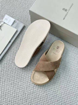 Шлепанцы  Brunello Cucinelli Артикул BMS-144426. Вид 3