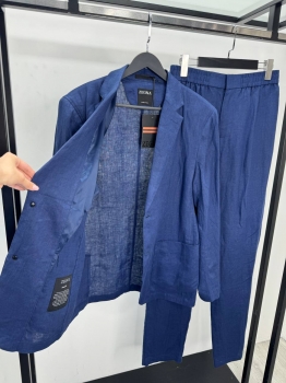 Льняной костюм  ZEGNA Артикул BMS-144647. Вид 3