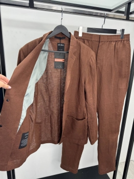 Льняной костюм  ZEGNA Артикул BMS-144646. Вид 3