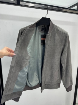Замшевый бомбер  ZEGNA Артикул BMS-144748. Вид 3