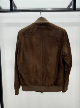 Замшевый бомбер  ZEGNA Артикул BMS-144747. Вид 3