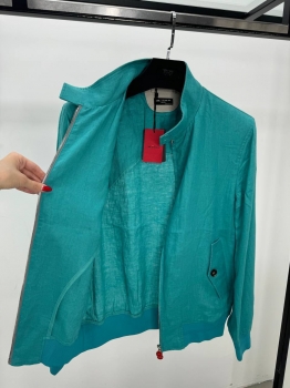 Льняной бомбер  Kiton Артикул BMS-144984. Вид 2