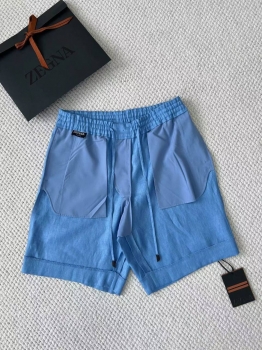 Льняные шорты ZEGNA Артикул BMS-145372. Вид 3