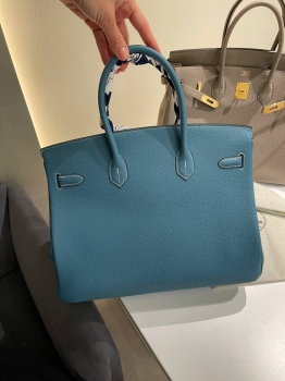Сумка женская  Birkin, 35 PHW Hermes Артикул BMS-146332. Вид 4
