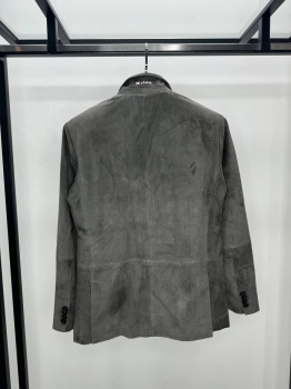 Пиджак из натуральной замши  Kiton Артикул BMS-146884. Вид 3