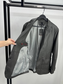 Пиджак из натуральной кожи   Kiton Артикул BMS-146888. Вид 2