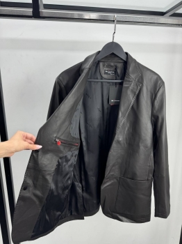 Пиджак из натуральной кожи   Kiton Артикул BMS-146887. Вид 3