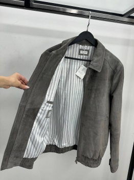 Куртка из натуральной замши Brunello Cucinelli Артикул BMS-146906. Вид 2