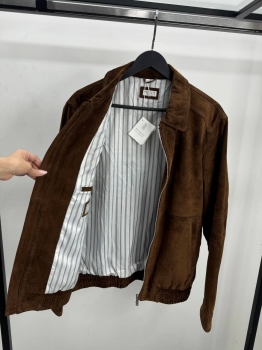 Куртка из натуральной замши Brunello Cucinelli Артикул BMS-146905. Вид 2