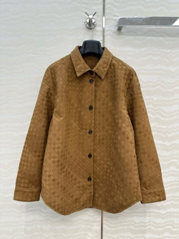 Кожаная рубашка Bottega Veneta Артикул BMS-147365. Вид 1
