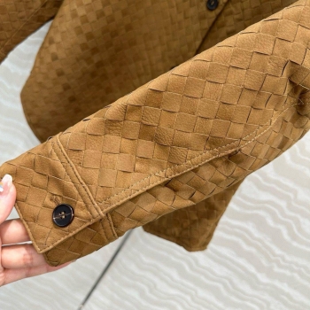 Кожаная рубашка Bottega Veneta Артикул BMS-147365. Вид 3