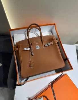 Сумка женская  Birkin, 35 PHW Hermes Артикул BMS-147404. Вид 1