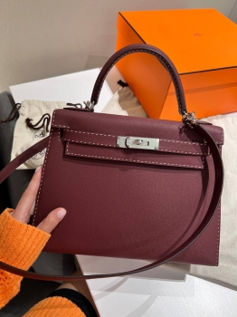 Сумка женская   Kelly, 28 cm Madame Leather Hermes Артикул BMS-147465. Вид 1