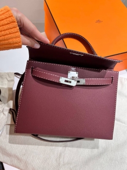 Сумка женская   Kelly, 28 cm Madame Leather Hermes Артикул BMS-147465. Вид 2
