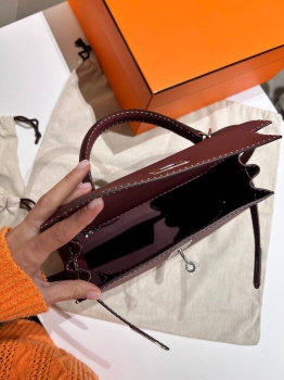 Сумка женская   Kelly, 28 cm Madame Leather Hermes Артикул BMS-147465. Вид 4