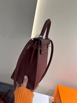 Сумка женская   Kelly, 28 cm Madame Leather Hermes Артикул BMS-147465. Вид 8