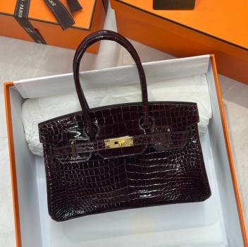 Сумка женская Birkin Shoulder Light 29 GHW Crocodile Porosus Hermes Артикул BMS-147512. Вид 2