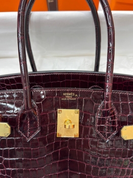 Сумка женская Birkin Shoulder Light 29 GHW Crocodile Porosus Hermes Артикул BMS-147512. Вид 3