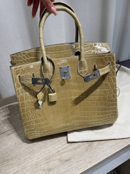 Сумка женская  Birkin, 30 PHW NILOTICUS Hermes Артикул BMS-147967. Вид 1
