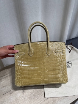 Сумка женская  Birkin, 30 PHW NILOTICUS Hermes Артикул BMS-147967. Вид 4