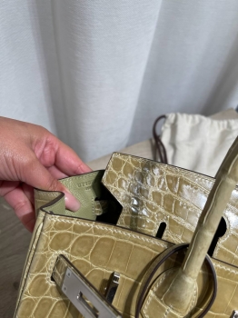 Сумка женская  Birkin, 30 PHW NILOTICUS Hermes Артикул BMS-147967. Вид 6