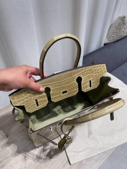 Сумка женская  Birkin, 30 PHW NILOTICUS Hermes Артикул BMS-147967. Вид 7