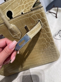 Сумка женская  Birkin, 30 PHW NILOTICUS Hermes Артикул BMS-147967. Вид 8