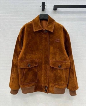 Замшевая куртка  Miu Miu Артикул BMS-147984. Вид 1