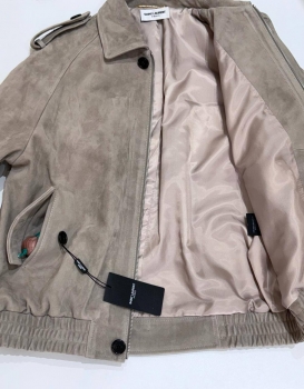 Замшевая куртка Yves Saint Laurent Артикул BMS-148326. Вид 4