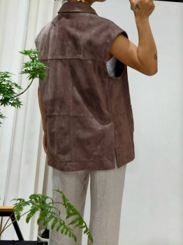 Замшевый жилет  Brunello Cucinelli Артикул BMS-148633. Вид 4
