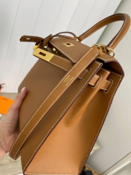  Сумка женская  Kelly, 28 epsom Hermes Артикул BMS-148689. Вид 4