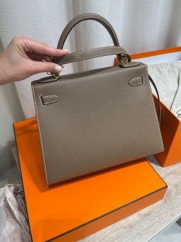 Сумка женская  Kelly, 28, PHW Epsom leather  Hermes Артикул BMS-148712. Вид 4