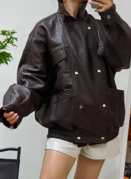 Кожаная  куртка  Yves Saint Laurent Артикул BMS-148913. Вид 2