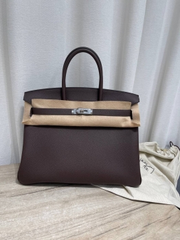 Сумка женская Birkin, 35 PHW Hermes Артикул BMS-149565. Вид 1