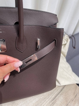 Сумка женская Birkin, 35 PHW Hermes Артикул BMS-149565. Вид 4
