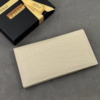 Купюрник из натуральной кожи крокодила Zilli Артикул BMS-149634. Вид 3
