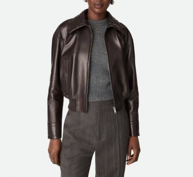 Куртка кожаная  Bottega Veneta Артикул BMS-149913. Вид 1