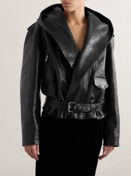 Кожаная  куртка  Alaia Артикул BMS-150011. Вид 1