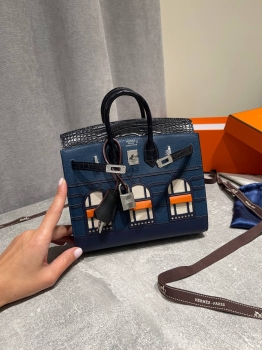 Сумка женская Birkin 20 cm, Epsom/Croc Hermes Артикул BMS-150397. Вид 1