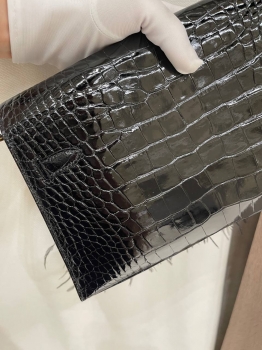 Сумка женская Kelly Elan Noir Alligator Hermes Артикул BMS-150398. Вид 4