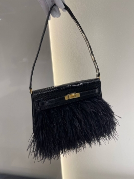 Сумка женская Kelly Elan Noir Alligator Hermes Артикул BMS-150398. Вид 8