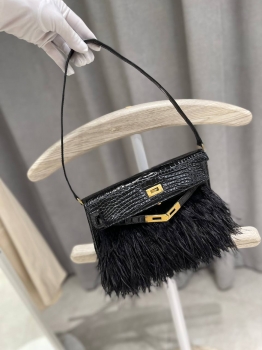 Сумка женская Kelly Elan Noir Alligator Hermes Артикул BMS-150398. Вид 1