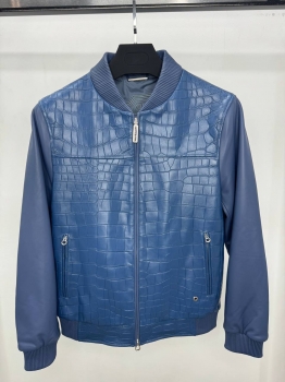 Кожаная куртка со вставками из кожи крокодила  Stefano Ricci Артикул BMS-150582. Вид 1 Кожаная куртка со вставками из кожи крокодила  Stefano Ricci Артикул BMS-150582. Вид 1