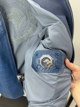 Кожаная куртка со вставками из кожи крокодила  Stefano Ricci Артикул BMS-150582. Вид 4 Кожаная куртка со вставками из кожи крокодила  Stefano Ricci Артикул BMS-150582. Вид 4